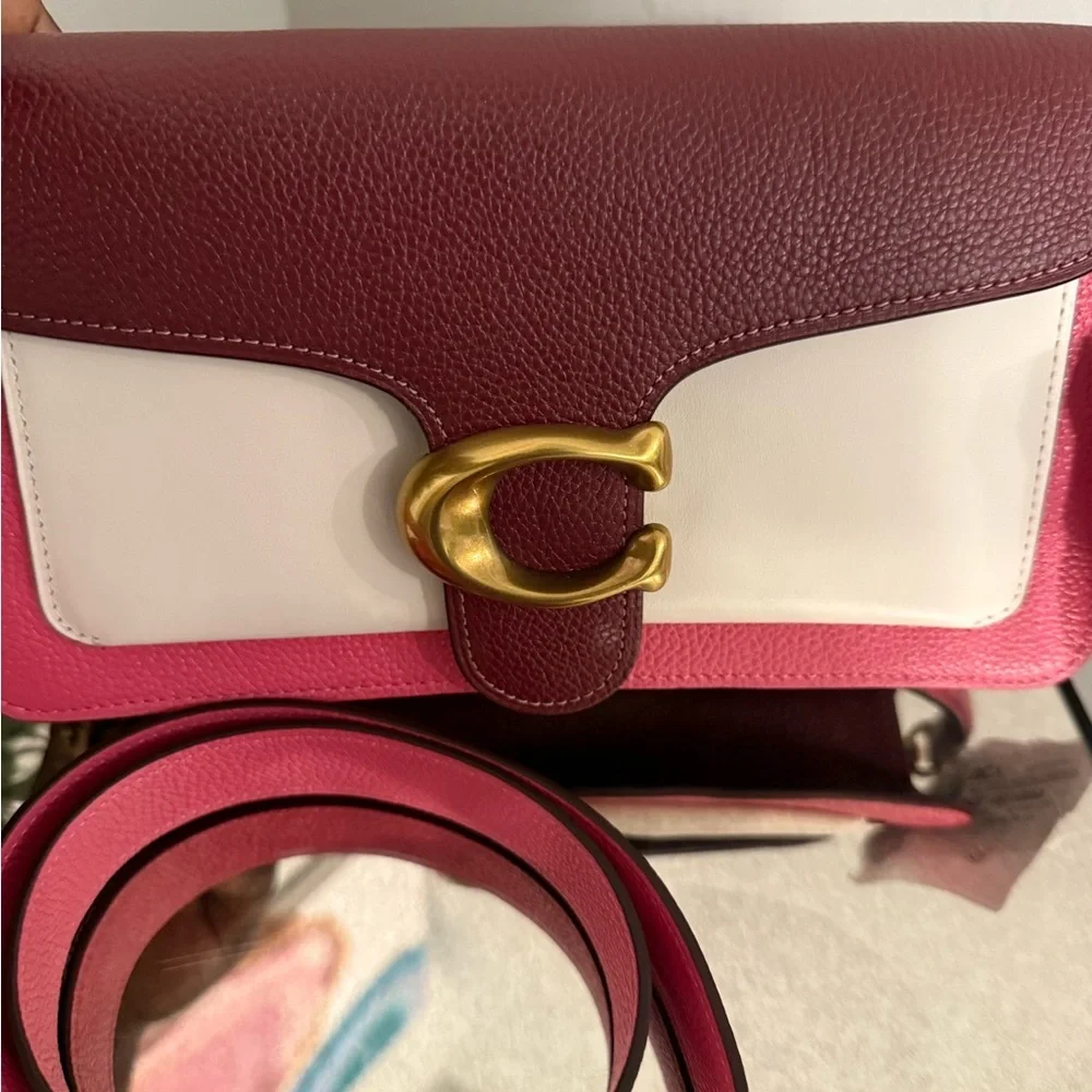 Coach Taby 26 Color-Block Leather Shoulder Bag